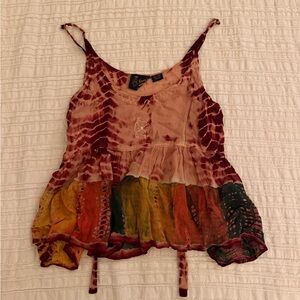 BECCA Multicolor Tie-Dye Spaghetti Strap Tank Top